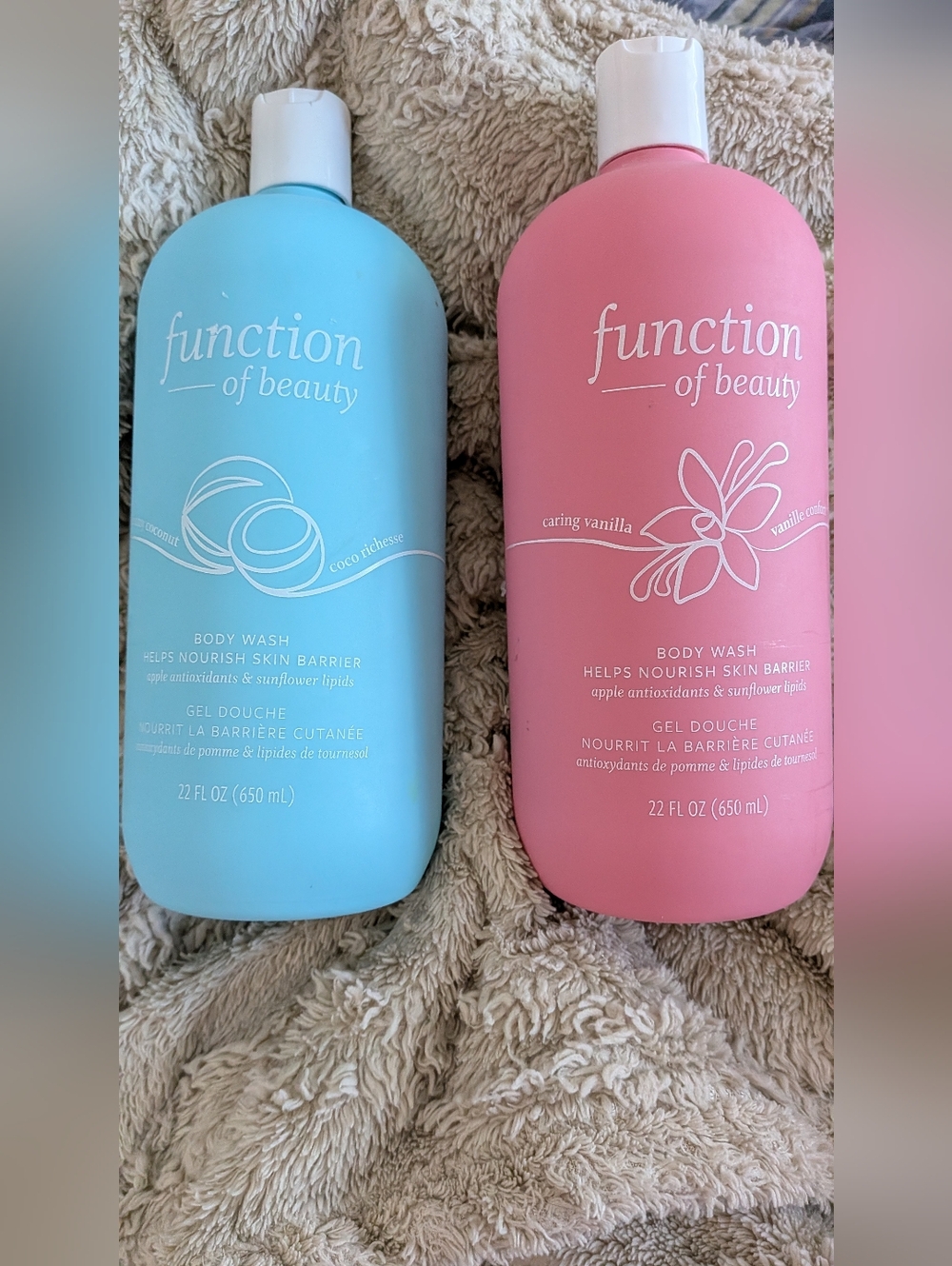 Pink Caring Vanilla & Blue Coco Body Wash Duo